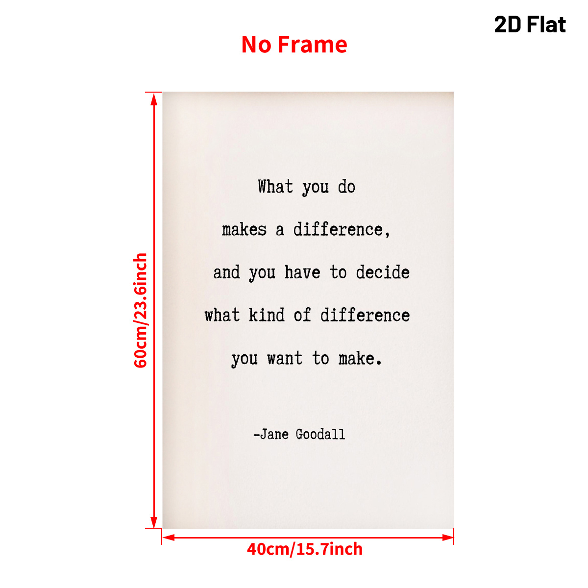 TEMU 2d Flat, 2d Flat, 2d Flat 1pc Jane Quote Quote Wall Art Poster Canvas Print Ideal Gift Artwork For Bedroom Bathroom Office Home Wall Decor For Christmas, Halloween, No Frame
