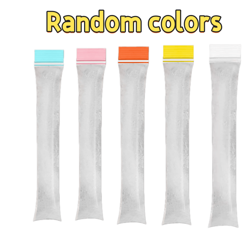 101pcs Random Colors Summer Colorful Ice Cube Bags, Beverage Ice Cubes Bag, Self-sealing Freezer Bags, Stackable Space- For Summer Parties And Homemade Supplies