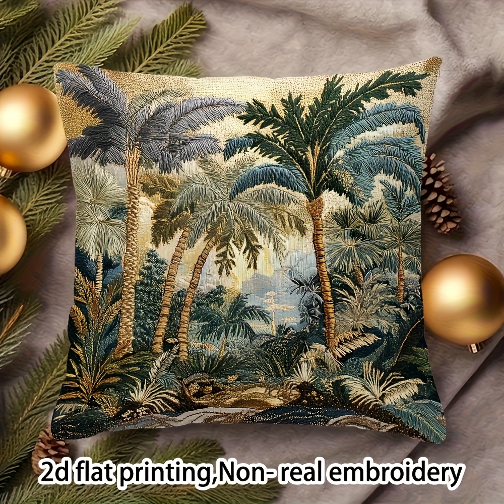 TEMU 1pc Pillowcase, Vibrant Decorative Pillowcase - Soft And Smooth Polyester Short Plush Fabric, Single-sided Printed Pattern, 45cm*45cm, Zipper