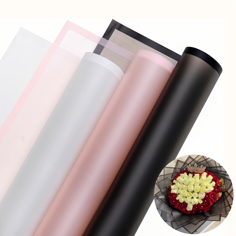 TEMU papel de regalo, + rosa + , papel para envolver , papel mate con de color, papel mate esmerilado, celofán translúcido impermeable, material para