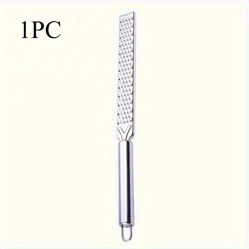 TEMU 1/ 2pcs Multifunctional Long-handled Stainless Steel Lemon Grater And Cheese Grinding, Suitable For Fruits Such As Citrus Lemons, Chocolate And