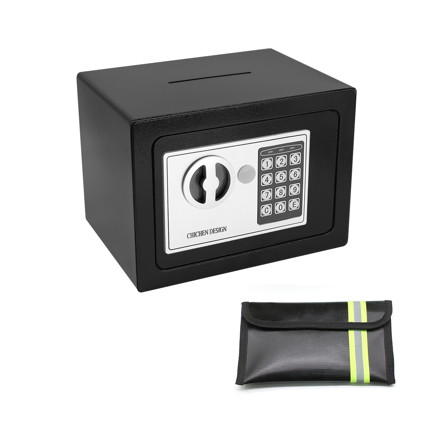 TEMU Home-use Small Electronic - Money Storage Box- Office Anti-theft Storage Cabinet- Included Document Bag