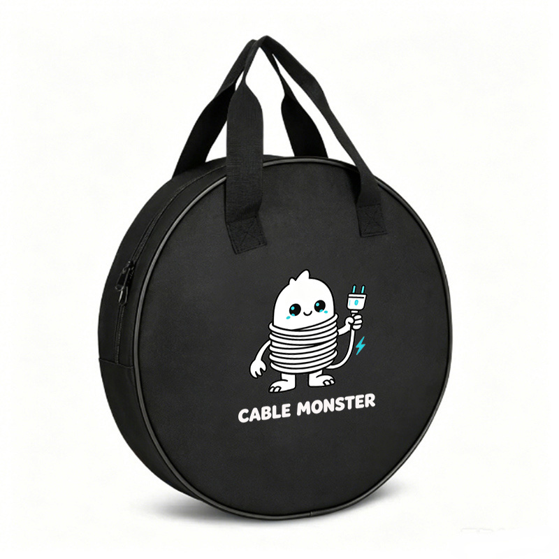 TEMU Sac fourre-tout de rangement pour câble de chargeur de véhicule électrique, sac organisateur de voiture robuste, adapté aux pistolets de charge,