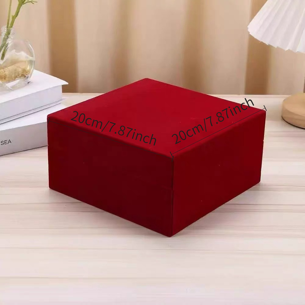 Custom Suede Velvet Flap Rectangular Gift Box, Premium Packaging
