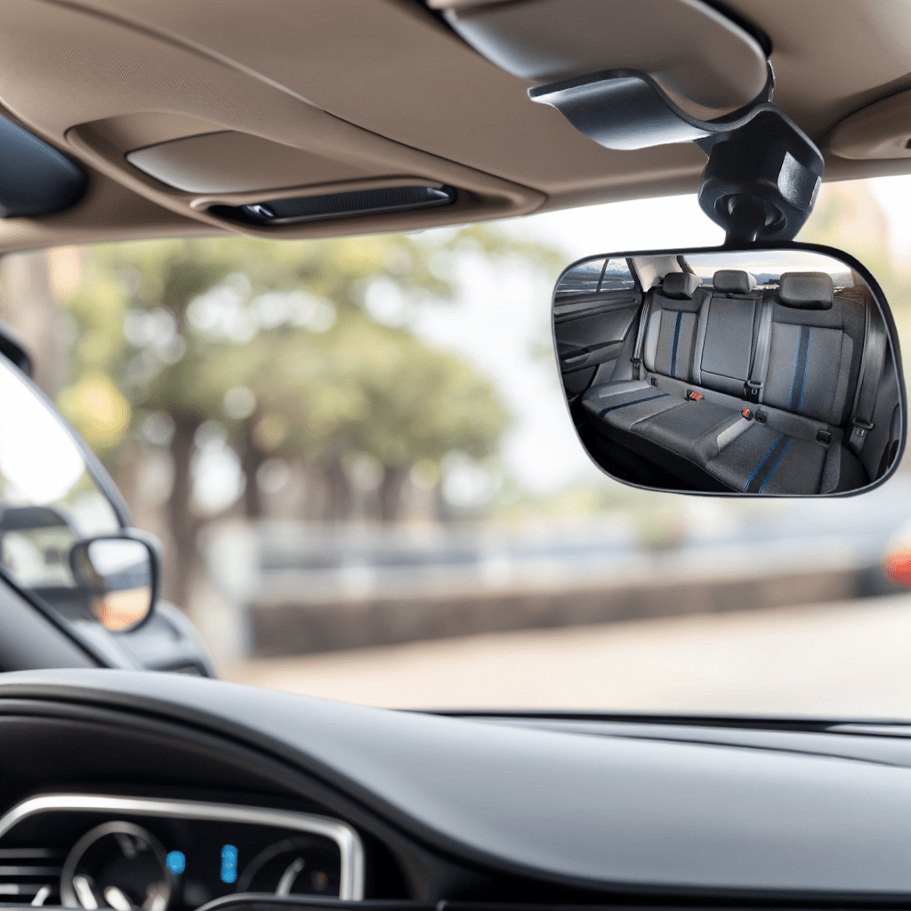 Universal Rear-facing Car Mirror, Shatterproof Wide-angle Hd Convex Mirror, , Durable Abs, Ideal For Monitoring Rear-facing Seats