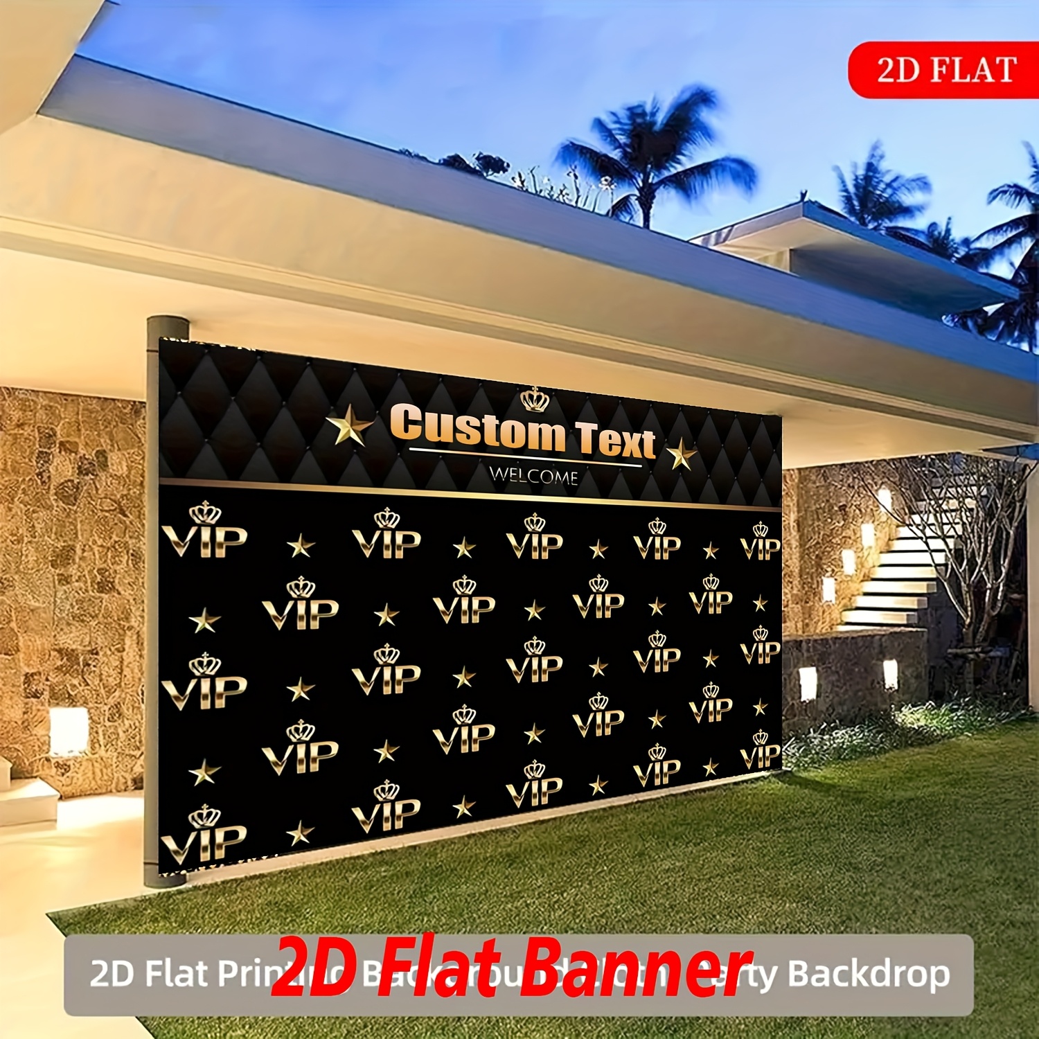 Custom VIP Red Carpet Photo Booth Backdrop with Royal Design
