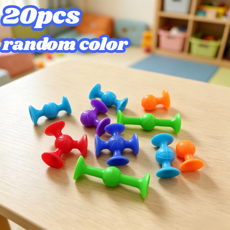 TEMU 20 piezas de bloques de con , juguetes de construcción blandos apilables, juego de apilamiento de , juguetes sensoriales de del estrés con