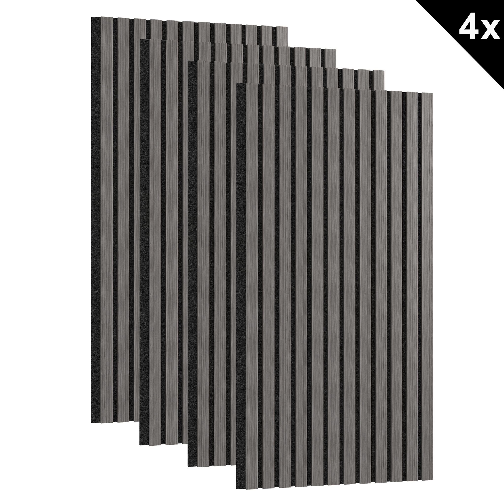 4pcs of wooden wall panels wood veneer and felt interior decoration sound absorbing 120x60cm     120x60  0
