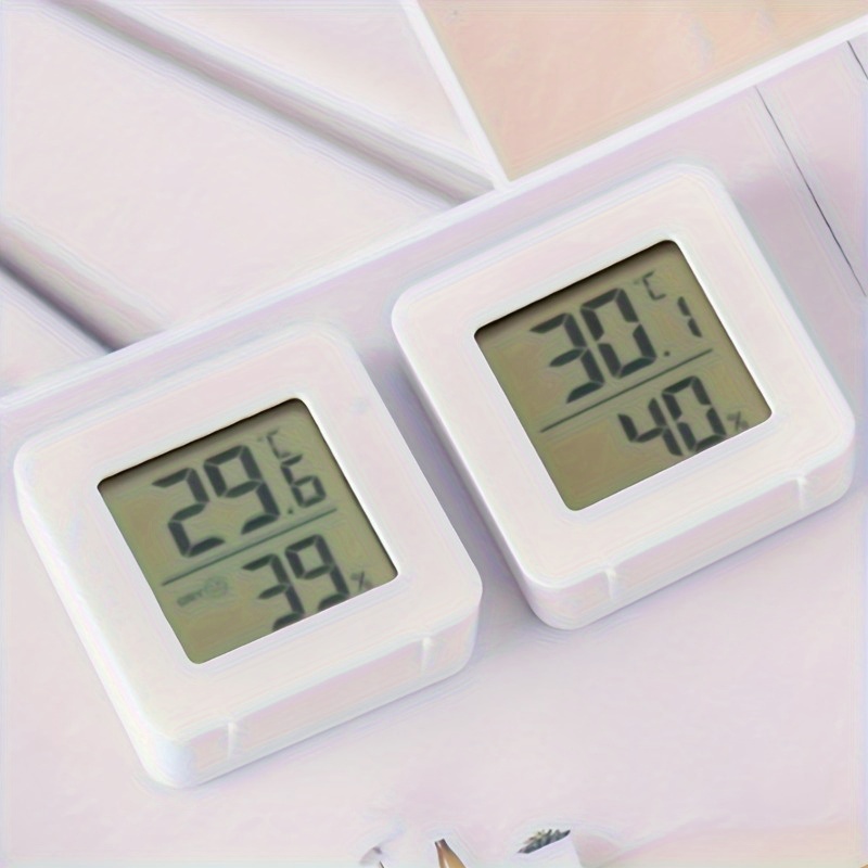 Digital Hydrometer 10 Pack Mini Digital Hygrometer Thermometer - Round LCD Monitor For Indoor Humidity & Temperature 10 Pack Mini Hygrometer Set
