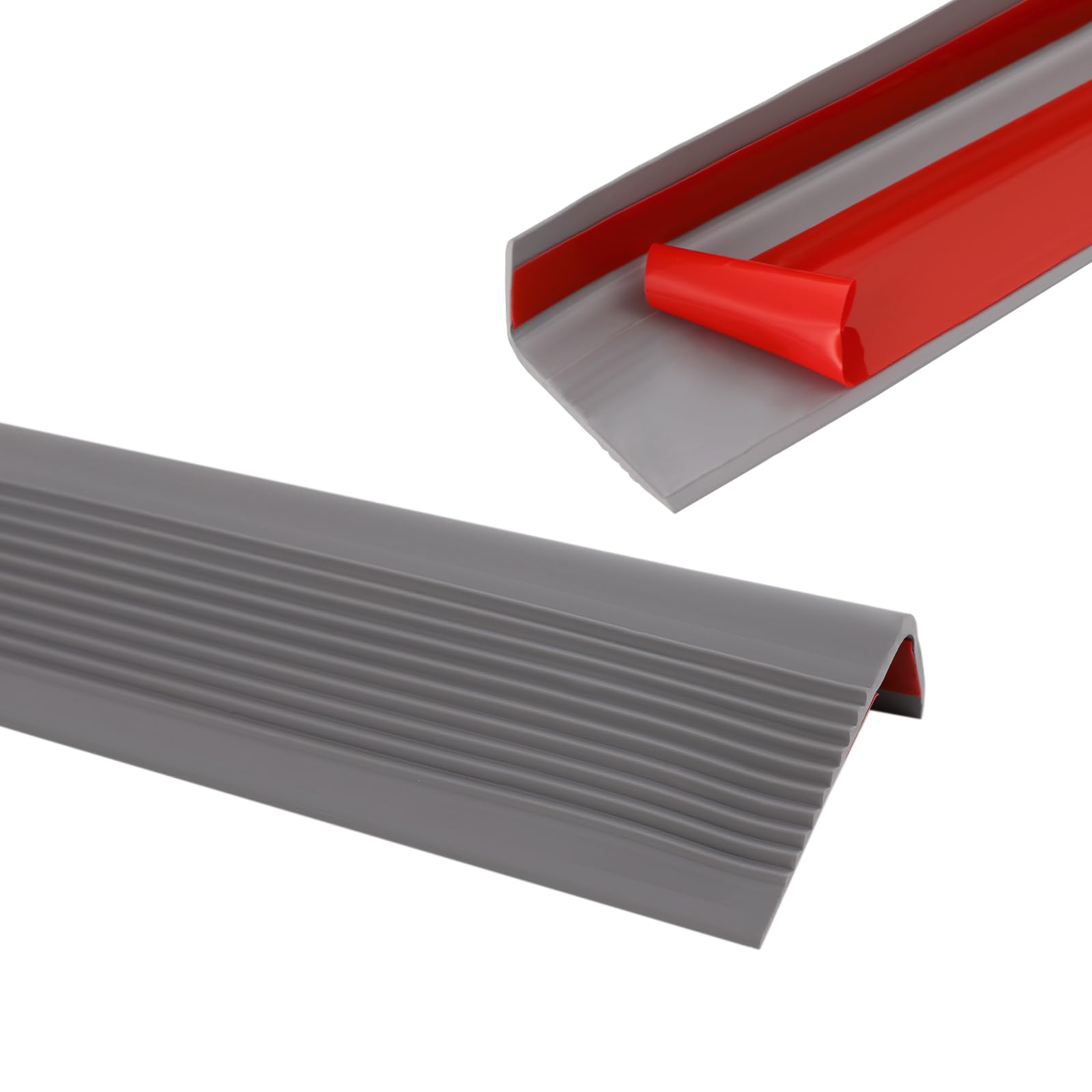 TEMU Bande de bordure d'escalier antidérapante de 10 mètres, bande de bordure auto-adhésive, bande de bordure de marche flexible en caoutchouc PVC,