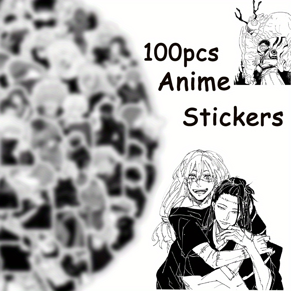 

102pcs Anime Stickers, Waterproof Pvc Decals For Desk & Diy Journal Decor, Featuring Diverse Characters And Emotions, Anime Desk Decor | Art | Pvc Material, Anime Accessories