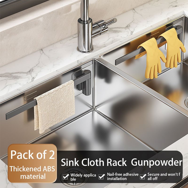 TEMU 2pcs Self-adhesive Kitchen Rotating Towel Rack - Rag Holder, Holds Plastic Wrap, , Fits European / Bathroom/ Laundry Room, European Wet-area