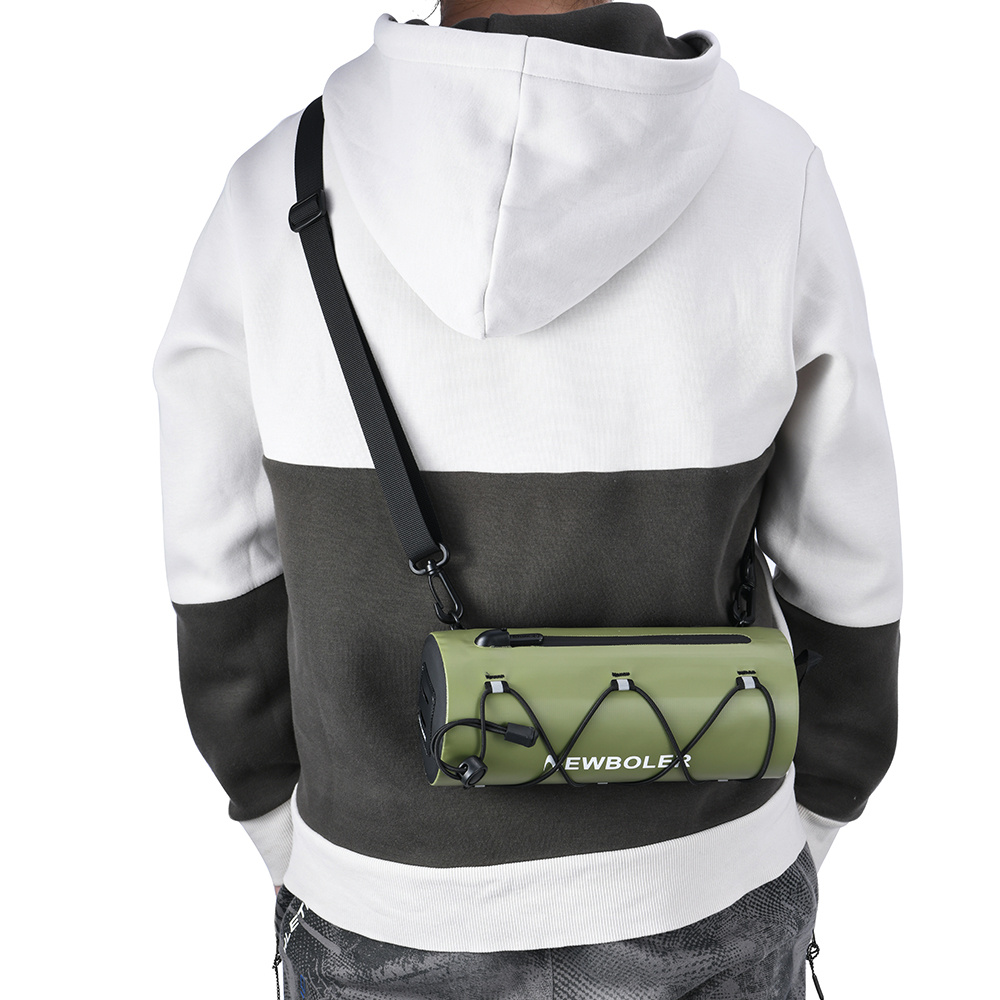 NEWBOLER Waterproof PVC Bicycle Handle Handbag - Multi Functional Black/Green Outdoor Backpack/Shoulder Bag, Suitable for Cycling, Hiking, And Travel, Multi Functional Travel Bag | Safe Zipper Bag | Mountain Bike Additions