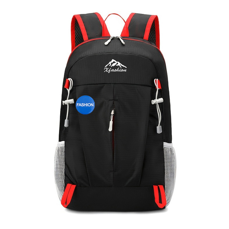 TEMU Leisure Backpack - [ Bag And Badge] Back-to-school Spring/summer Double-shoulder Bag Trendy Casual Travel Backpack Business Bag Zipper Suitable
