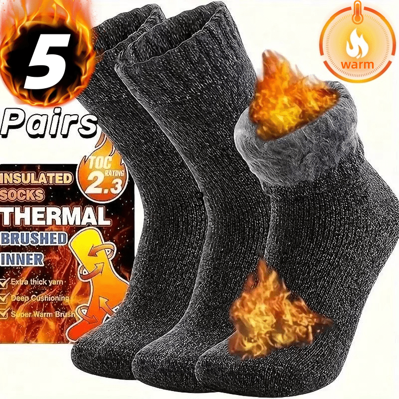 Heavy-Duty Extra-Thick Lined Snow Socks for Winter