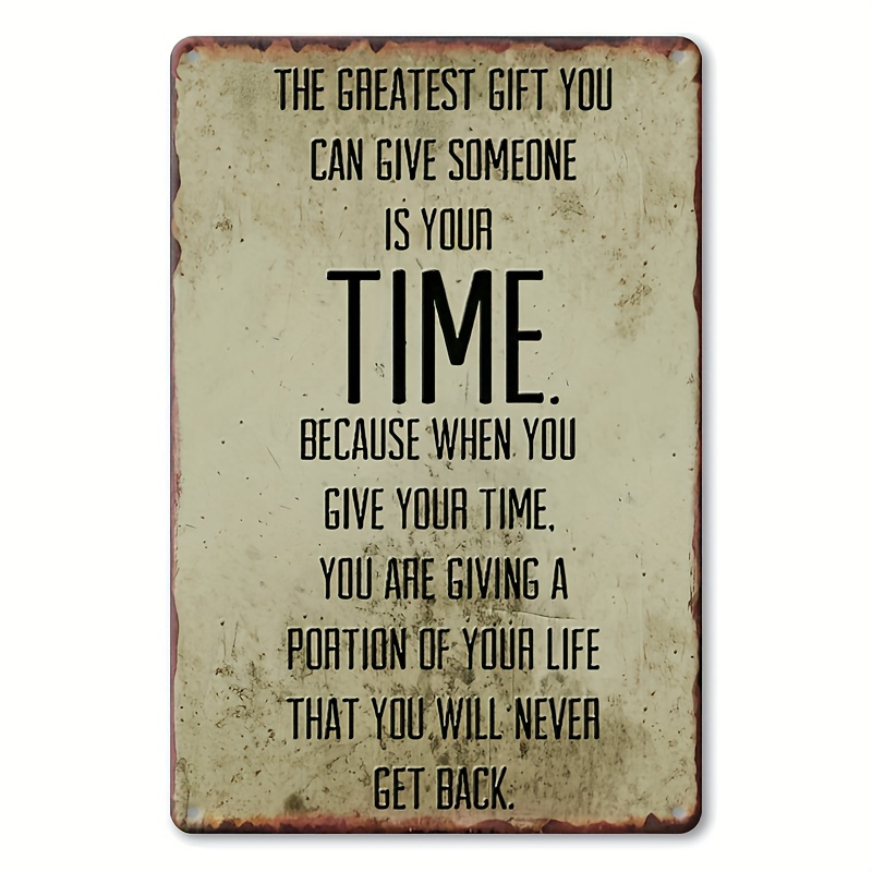 TEMU "time Gift", Featuring A Retro , Easy To Hang In Your Home, Office, Or Bar, Gardens, Cafes, And As A Gift, This Is A Wooden Wall Art Decoration