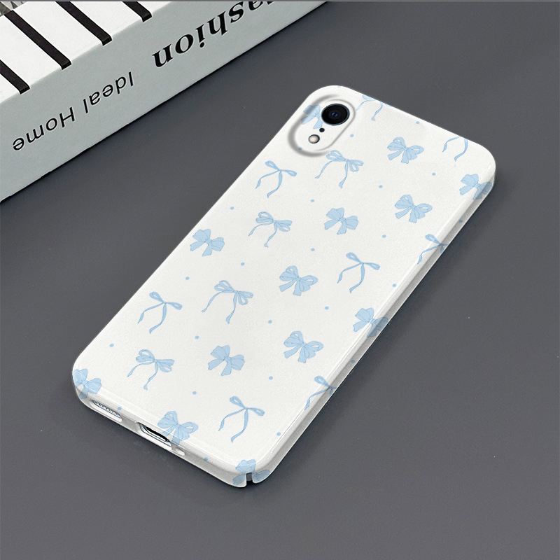 TEMU Phone Case: For Iphone Xr Dainty Light - Bow - Patterned Film Fine - Hole Hard Phone Case Cover