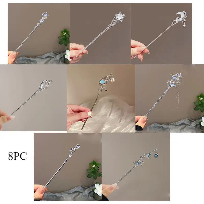 8pcs hairpin for women with ancient style and high end feeling elegant hairpins suitable for parties and daily wear Product details 4