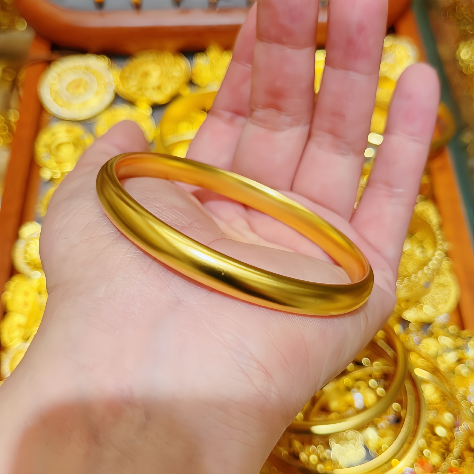 TEMU 【色あせなし】ベトナムサンド ゴールデンマッド カタツムリ 背中 アンシエント ブレスレット | タイヤ スムース マット 、普段使いに最適なイージースタイル