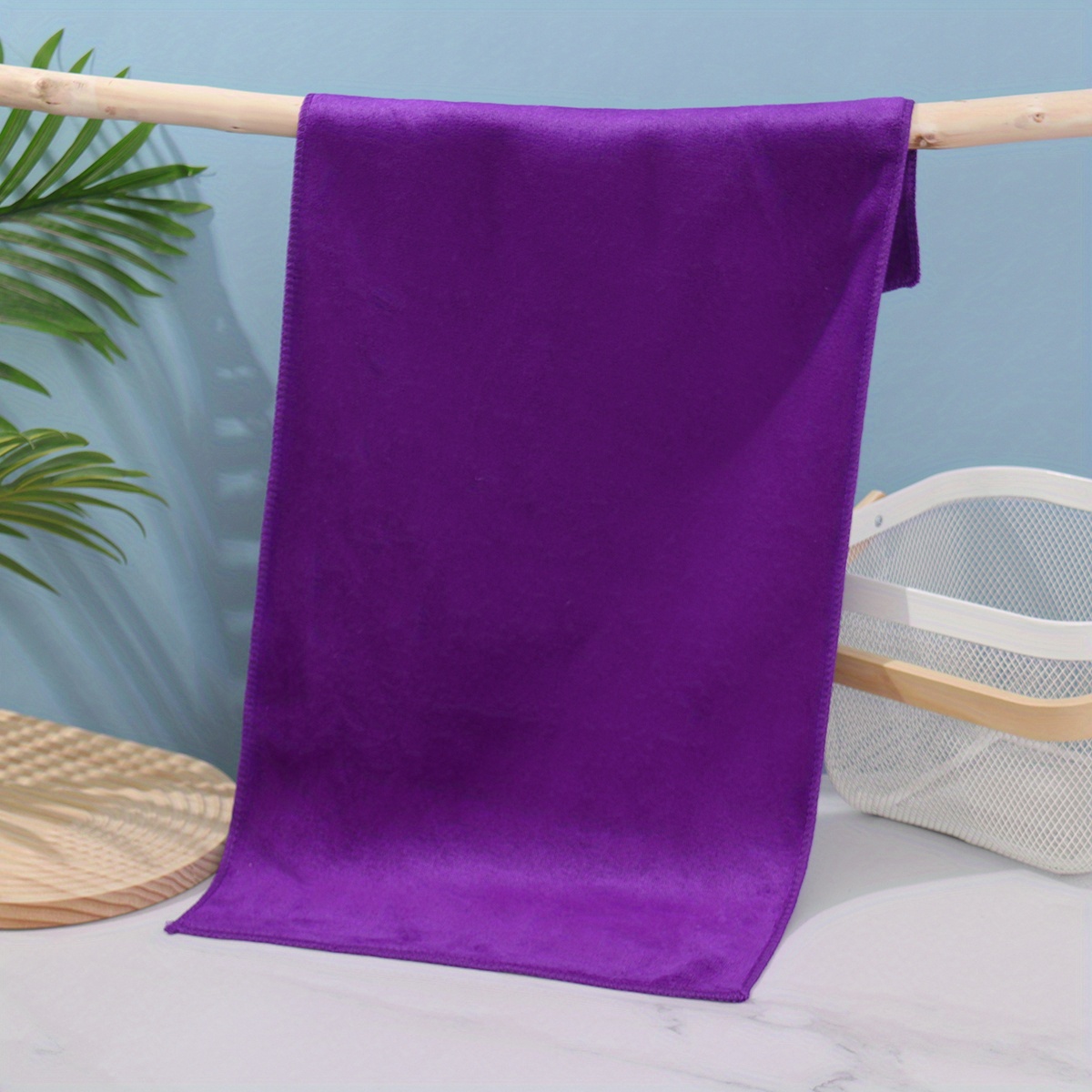 TEMU 1/4pcs Thickened 400gsm Ultra-absorbent Microfiber Towel - Quick-drying Hair Towel, Lightweight And Comfortable, Perfect For Outdoor Travel And