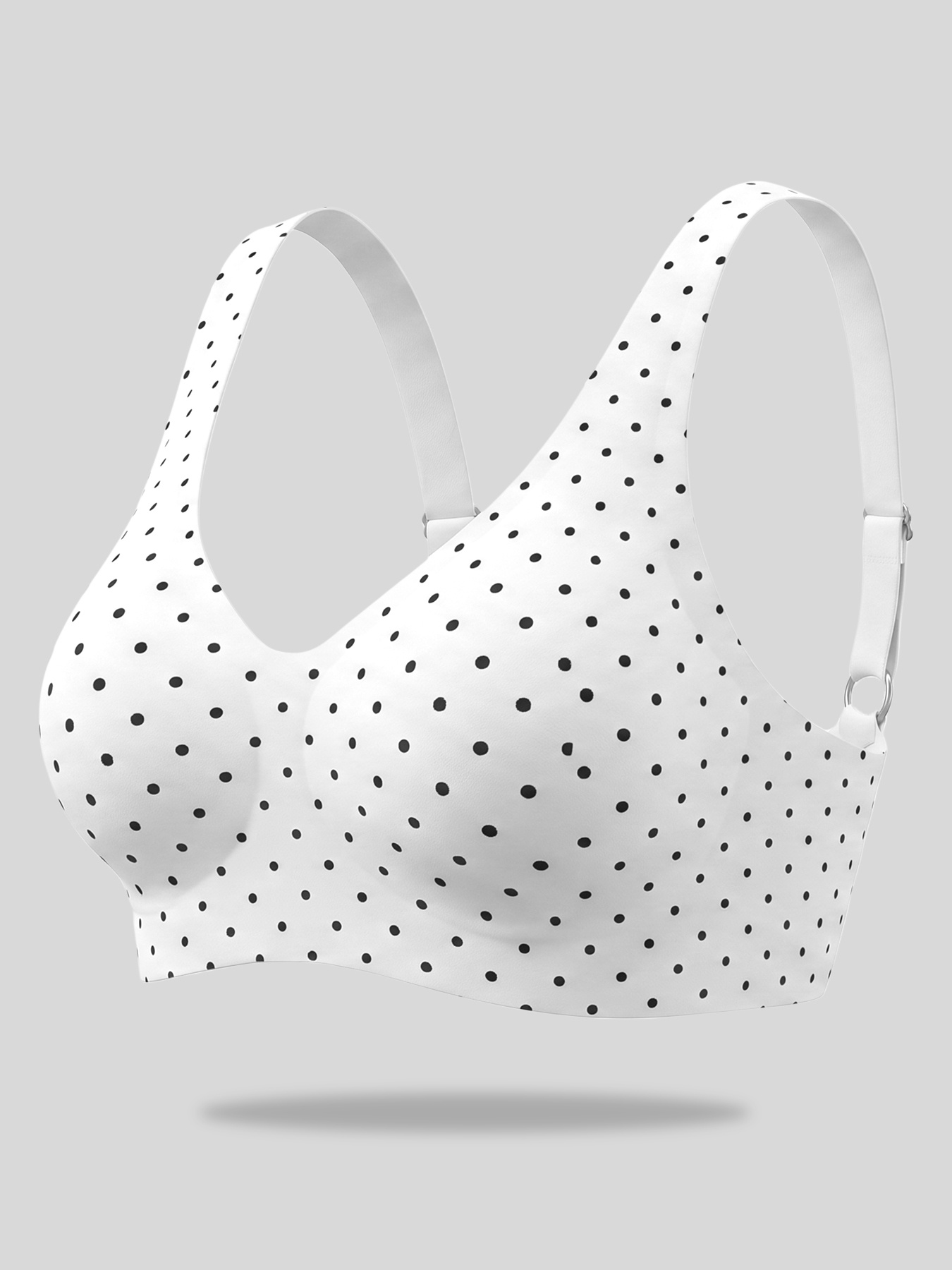 Women's 2pc Polka Dot Sports Bra Set, No Underwire