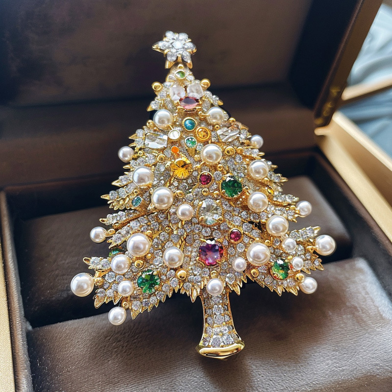 

Women Men Christmas Tree Brooch Pin