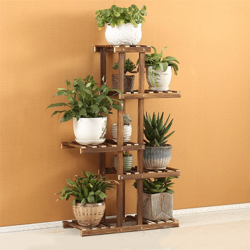 5 layer flower stand multi functional heavy duty flowerpot stand display stand wooden plant flower stand independent display stand wooden plant stand suitable for garden decoration outdoor terrace office