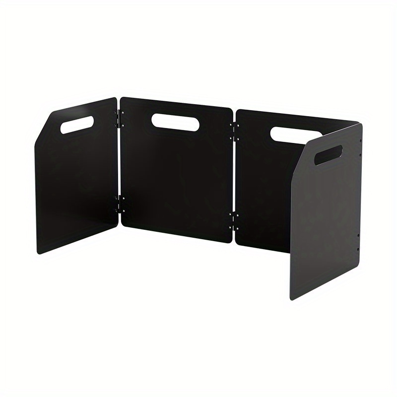 TEMU Outdoor Stove Wind Deflector, Thickened Folding Cassette Stove Wind Deflector, Stove Head Stove Wind Shield, Gas Stove Wind Shield
