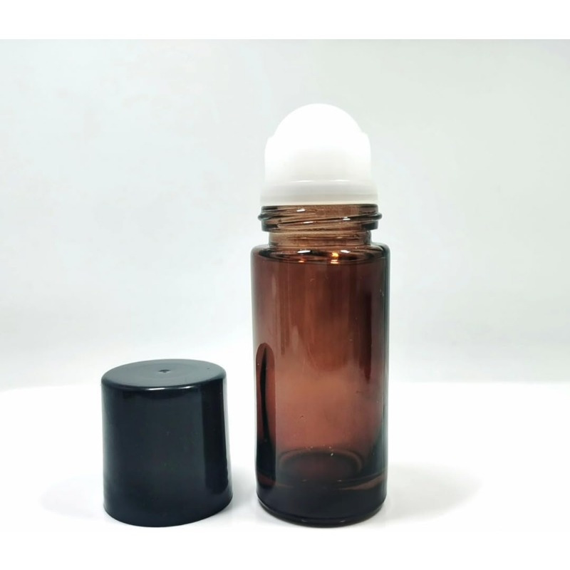 2 Stück Nachfüllbare Roll-on Parfümflaschen Aus Bernstein-Glas – Mit Edelstahlroller, Perfekt Für Unterwegs!