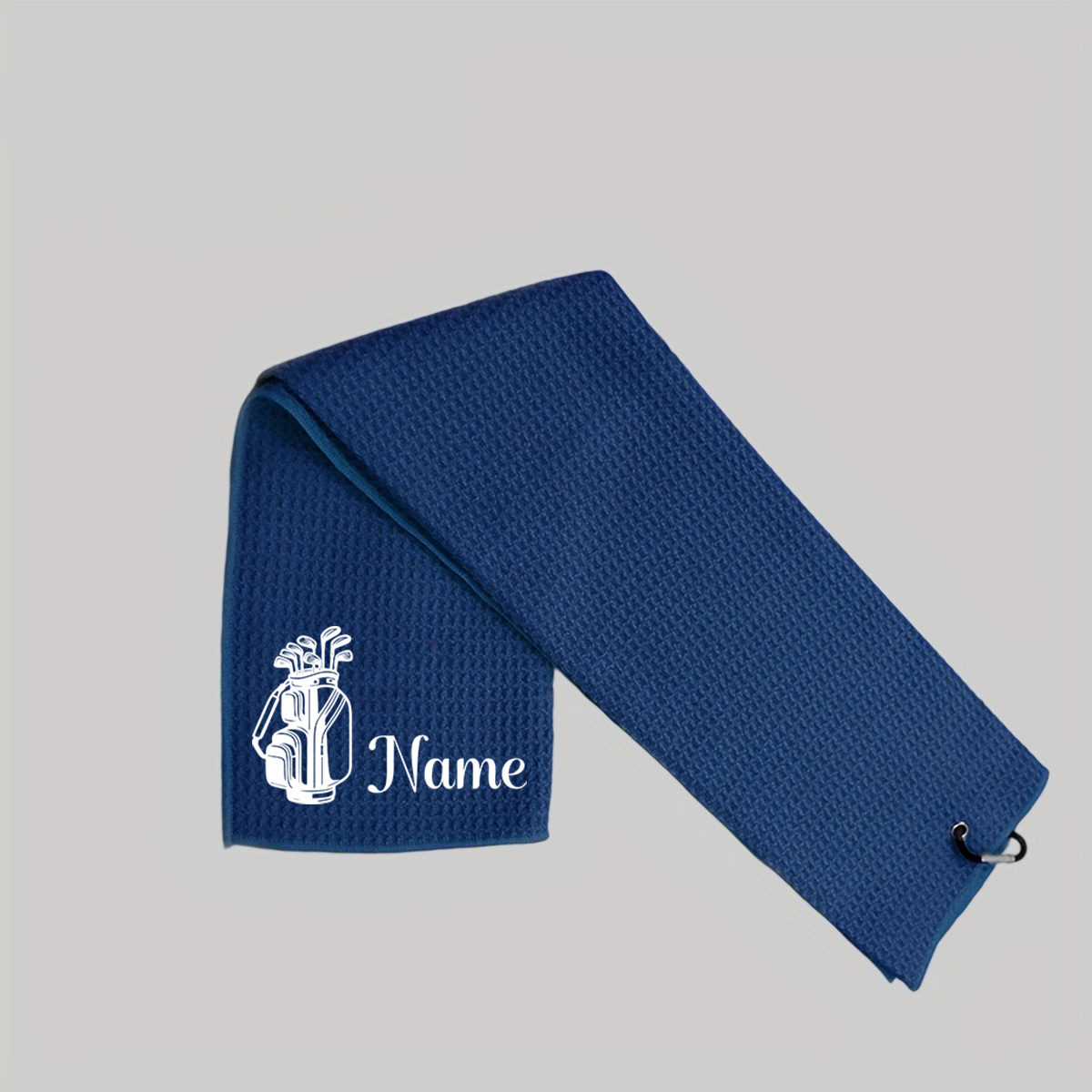 TEMU Custom Personalized Golf Towel | Customizable With Printed Golf Club Designs And Personalized Names, Sporty Style, Waffle Weave, Ideal Gift For