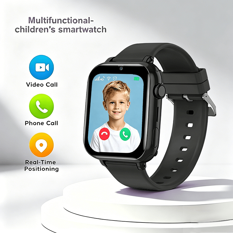 Kids Smartwatch, 4G Smartwatch met Telefoongesprek & GPS, Wifi Video Bellen Voice Messenger, SOS Alarm, Dagelijkse Activiteit Tracker, Wekker, School Lock Mode, Interactieve Games, Kerstcadeau voor Meisjes Jongens