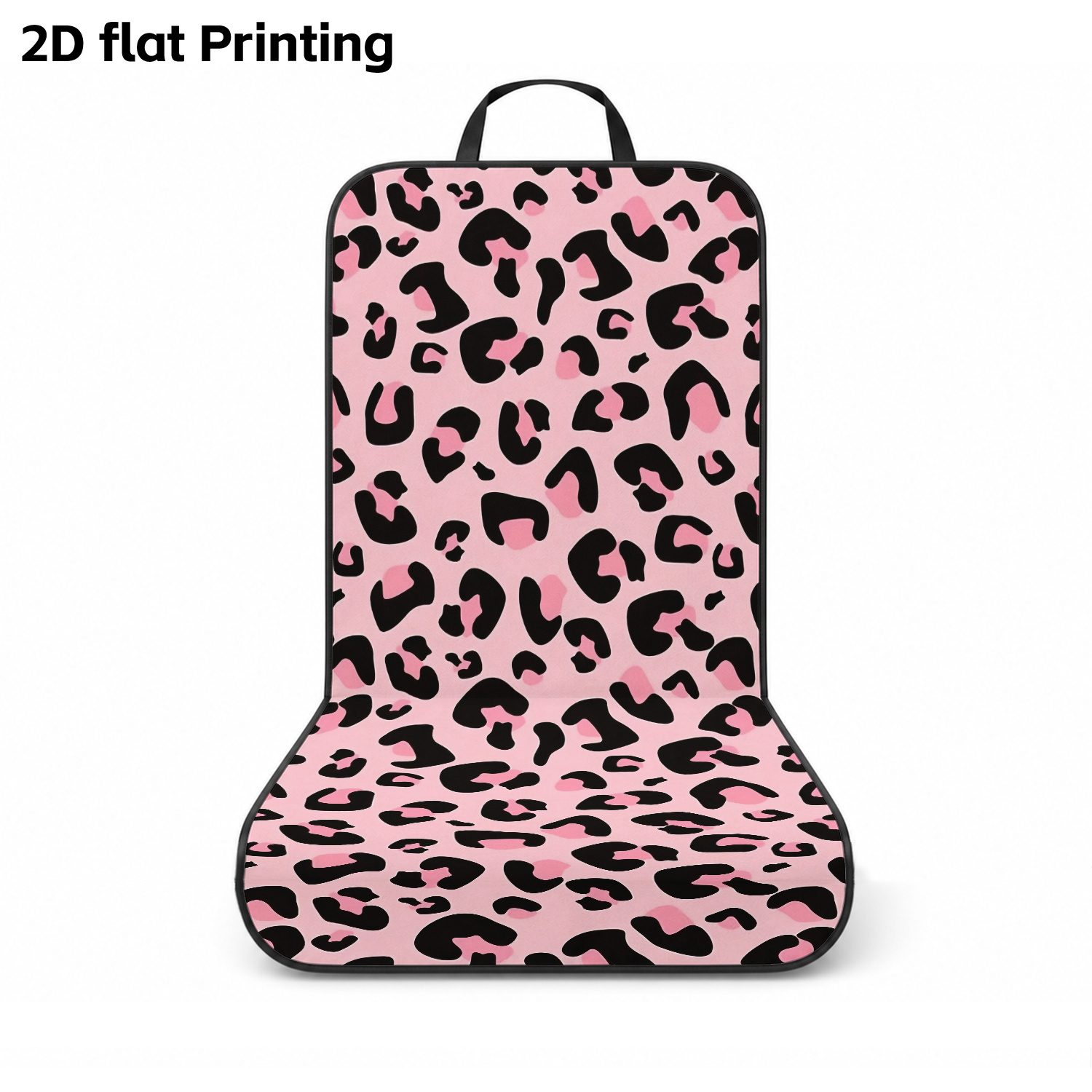 TEMU 1pc 2d Flat Abstract Leopard Print Pet Car Seat Cover, Dog Car Travel Mat, Car Seat Protector, Suitable For Various Car Models, , Convenient To