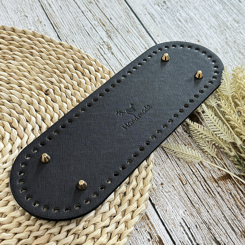 E-shop 30x10/26x8cm Große Größe für Taschenboden | Handgefertigtes Kunstleder-Panel mit heller Nails-Logo, Bastelwerkzeuge für Frauen, für