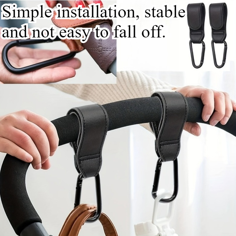 2pcs set heavy duty stroller hooks anti slip handle multi functional portable hooks compatible with strollers  ng bags mommy bags travel bags sturdy load bearing compact storage travel essentials mommy supplies suitable for daily    