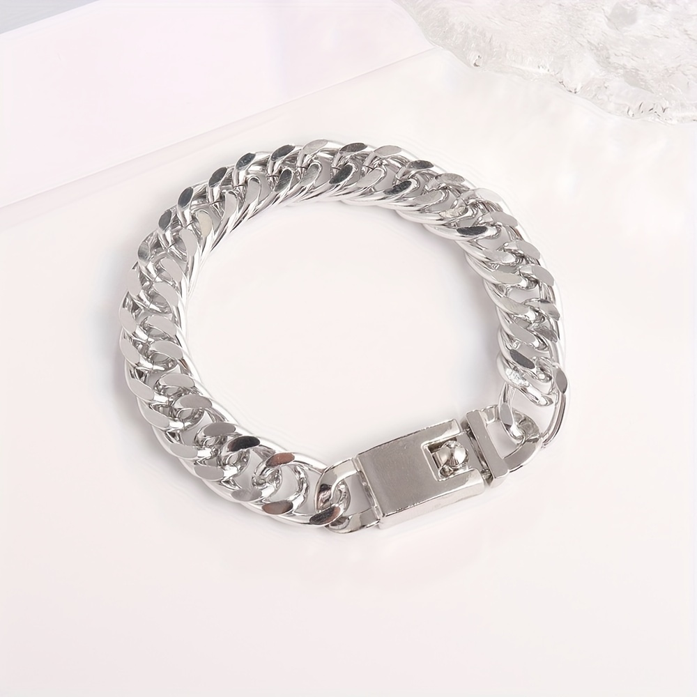 Joyería de Moda Nueva para Hombres: Pulsera Doble Tejida con Baño de Oro al Vacío, Estilo Grueso y Colores Hip-Hop