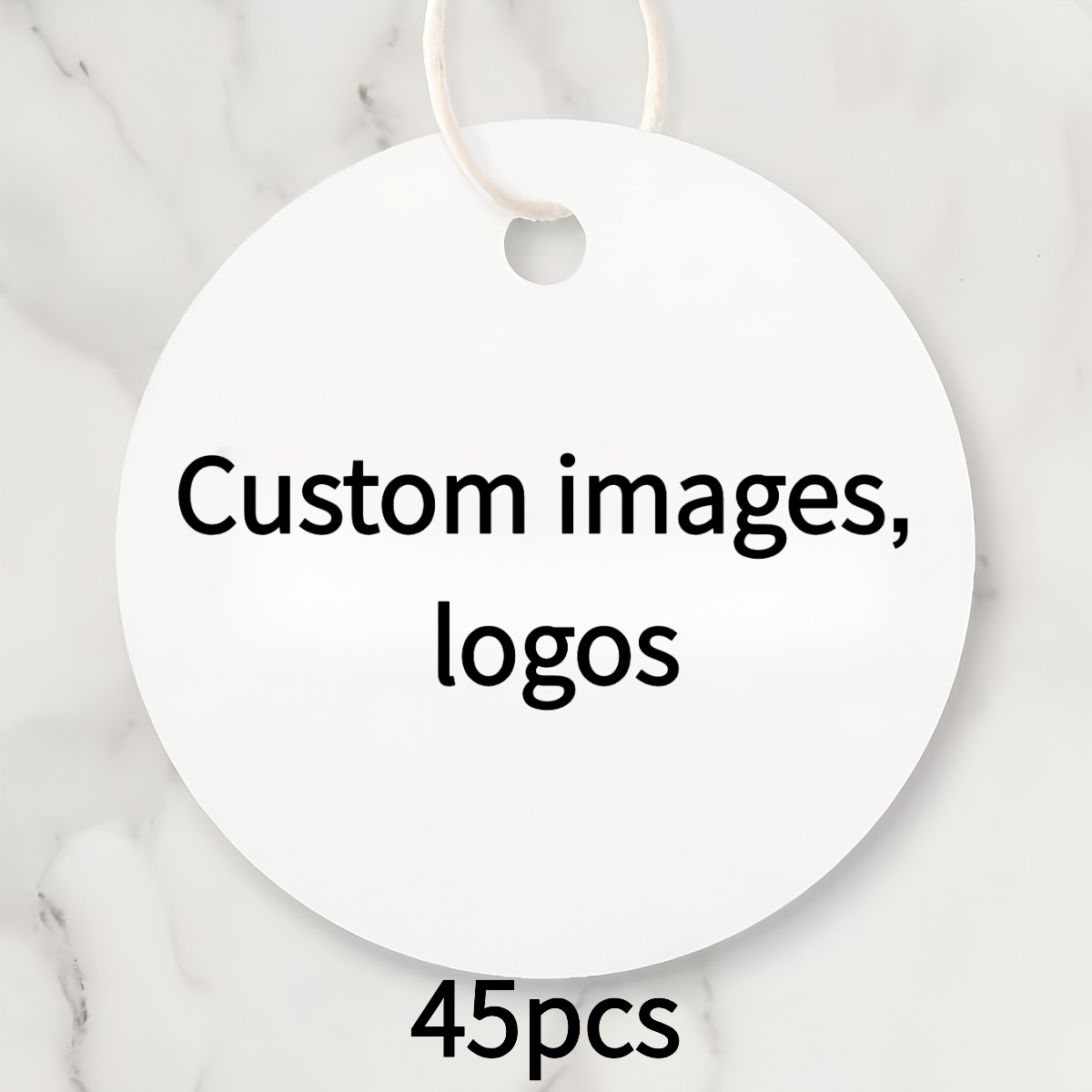 TEMU 4cm Custom Round Hole Card Printable Logo Patterns, Personalized Paper Blank Hole Cards For Clothing Tags, E-commerce After- Thank You Cards,