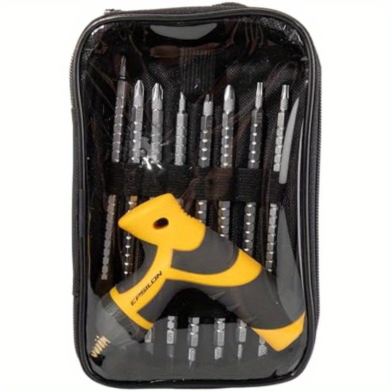 9 in 1 t type dual purpose   ratcheting screwdriver tool set with high torque alloy steel ratchet ergonomic pp tpr grip handle 9 bits sizes Product details 3