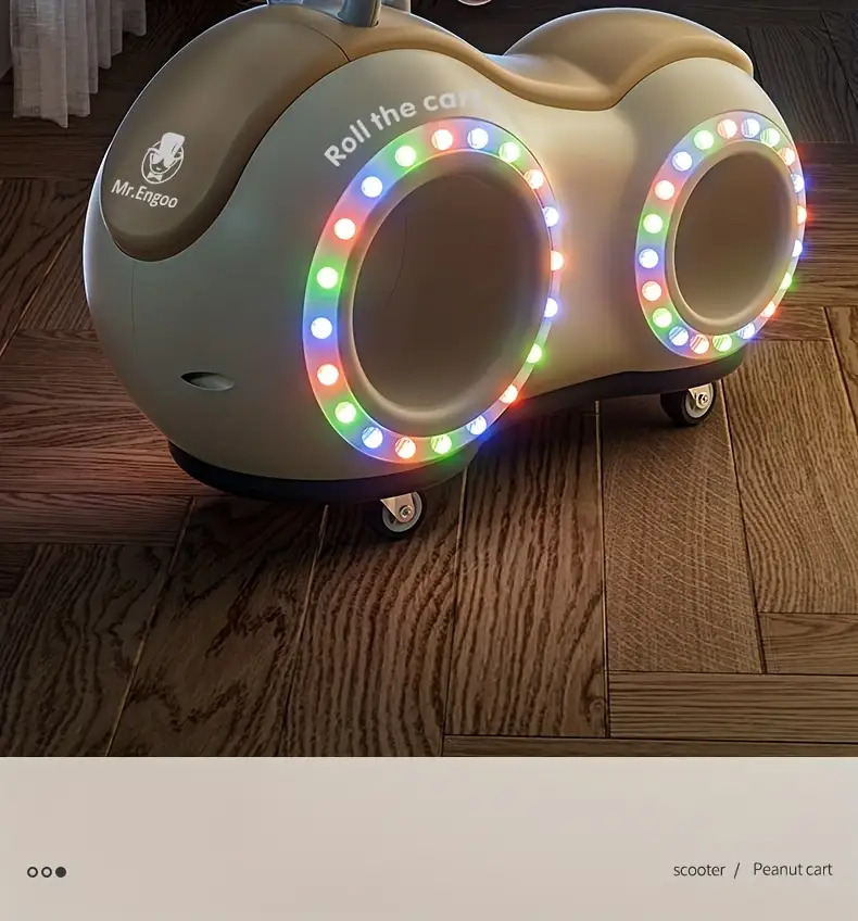 Baby Walker & Toddler Balance Bike with 4-Wheel Stability, 220lb Anti-Tip, Music & Lights - Indoor/Outdoor Ride-On Toy for 12-24 Month Boys & Girls, Parent-Child Interactive Learning Bike, Ideal First Birthday Gift (Pink/Green/Blue/Yellow)