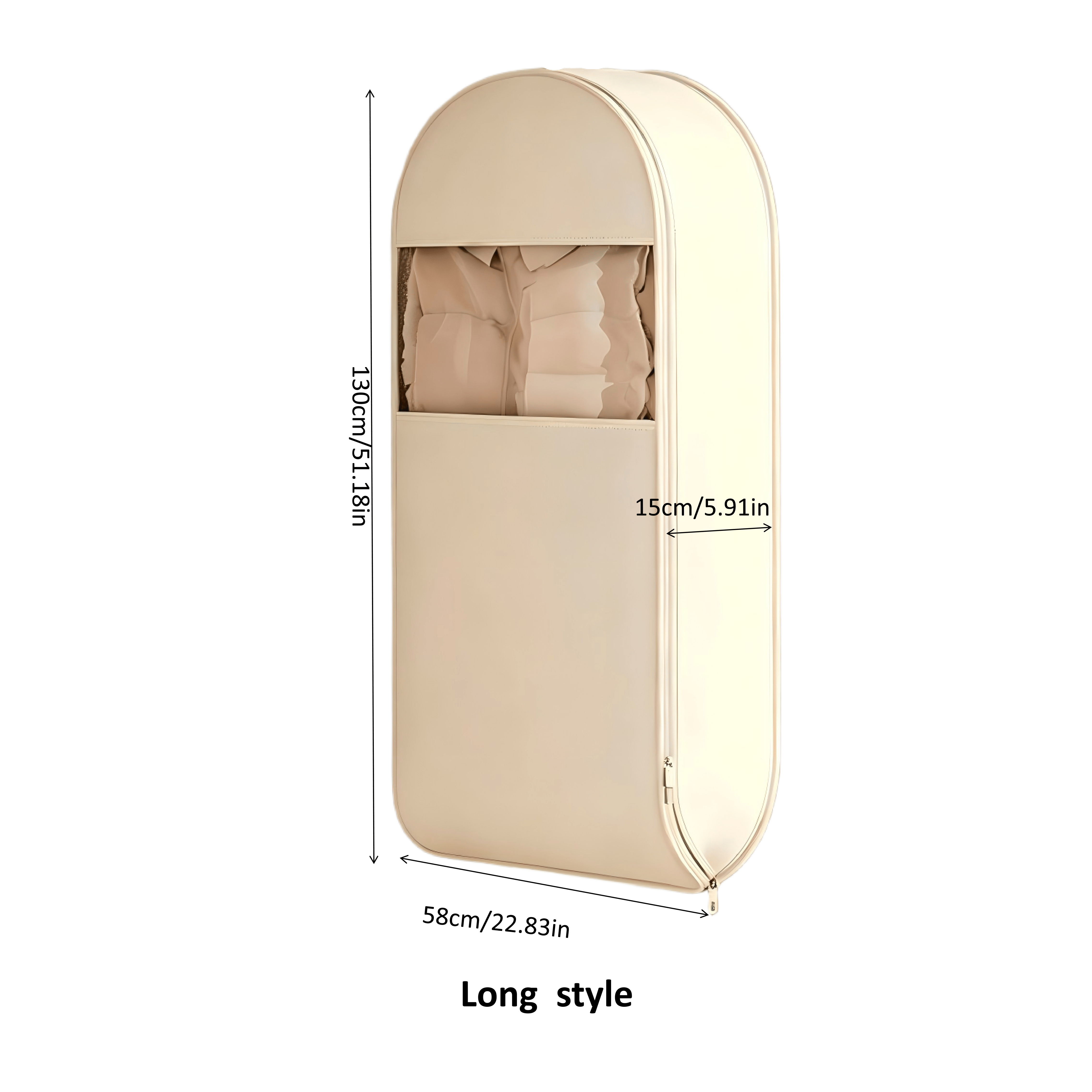 TEMU [ 45% Space] Hanging Compression Storage Bags With Zipper Expansion Compression Design, Suitable For Storing Bulky Winter Down Jackets, Coats,
