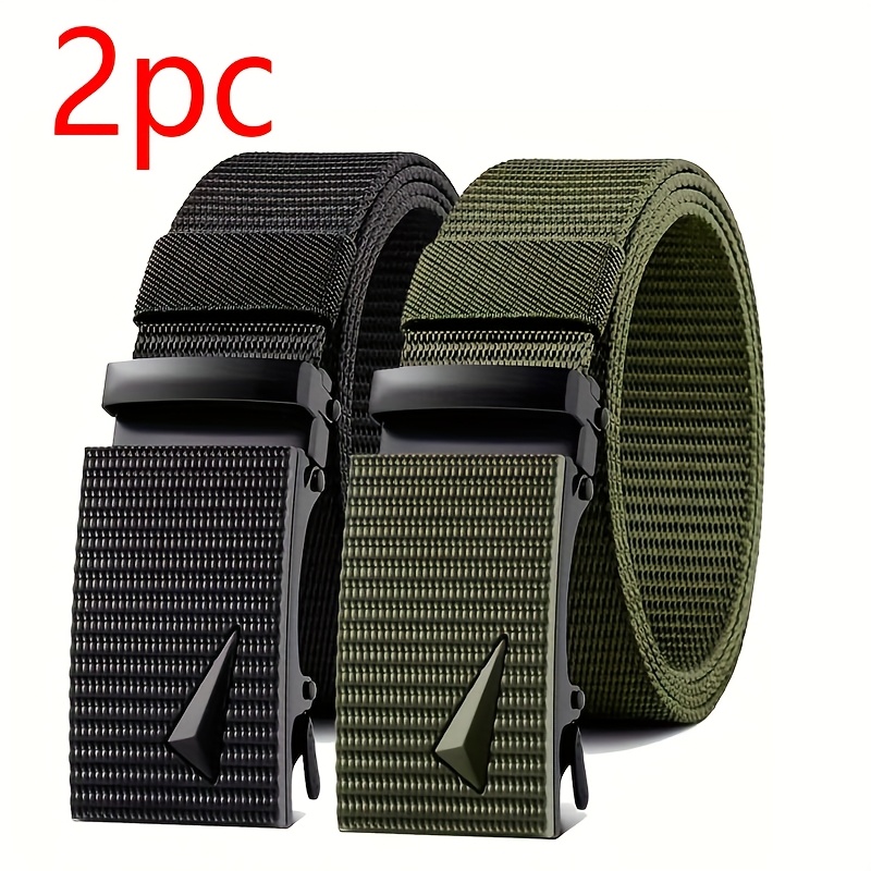 TEMU 2-3 Stück Taktische Gürtel, Robuste, strapazierfähige Nylon-Ratschengürtel mit automatischer Schnalle und verstellbarer Passform, ideal als
