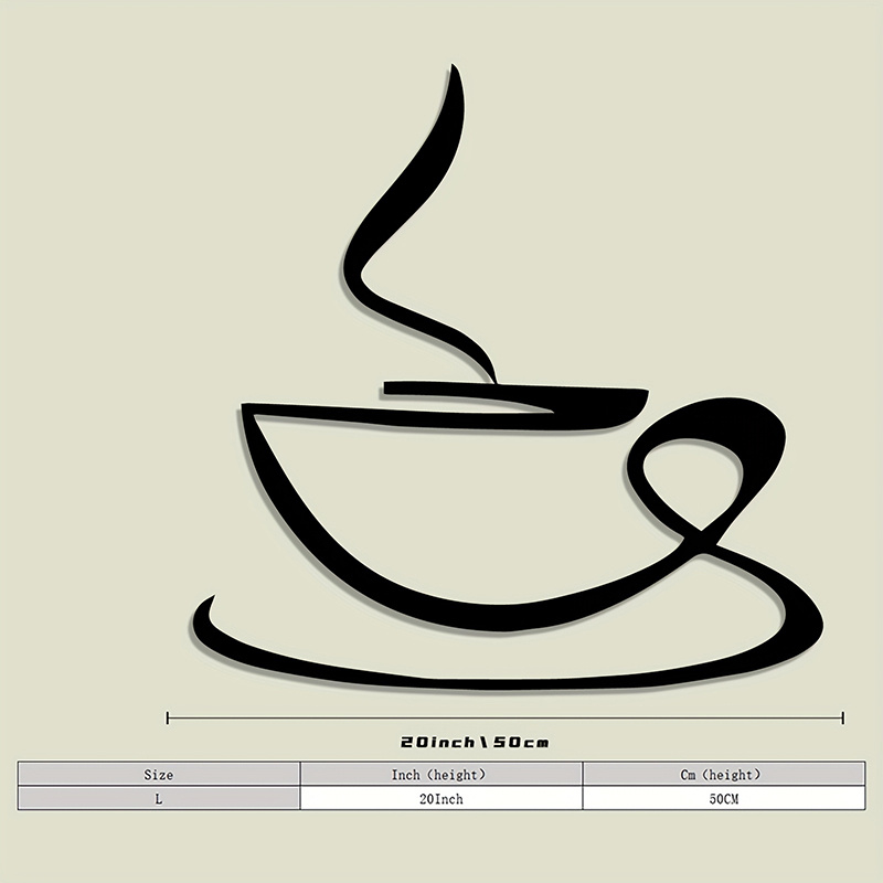 TEMU 1 pz da caff癡 in ferro per parete | Design a vapore, decorazione per ufficio , resistente regalo di Natale per , da cucina unica