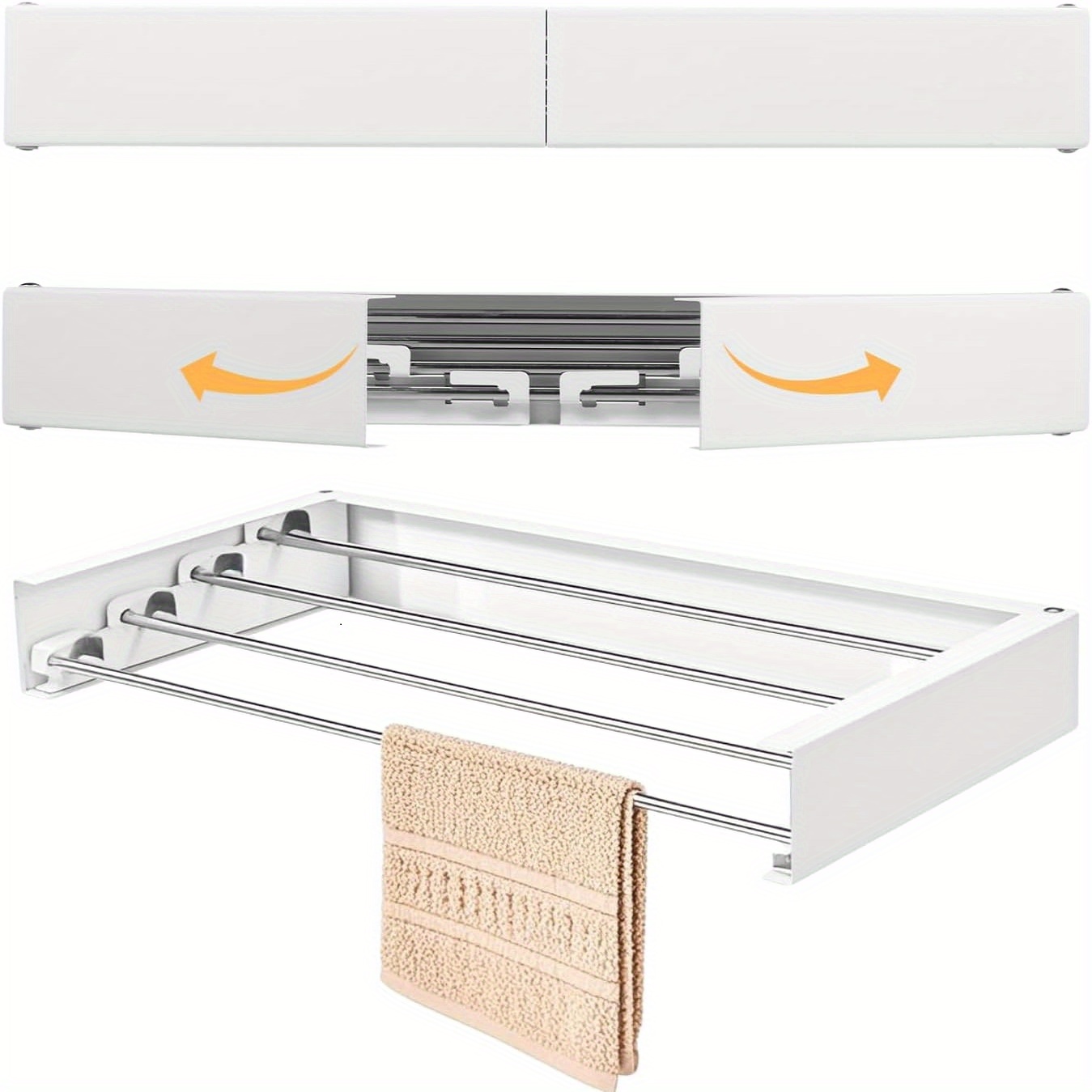 Leifheit Extendable Wall Mounted Clothes Airer Outdoor Laundry