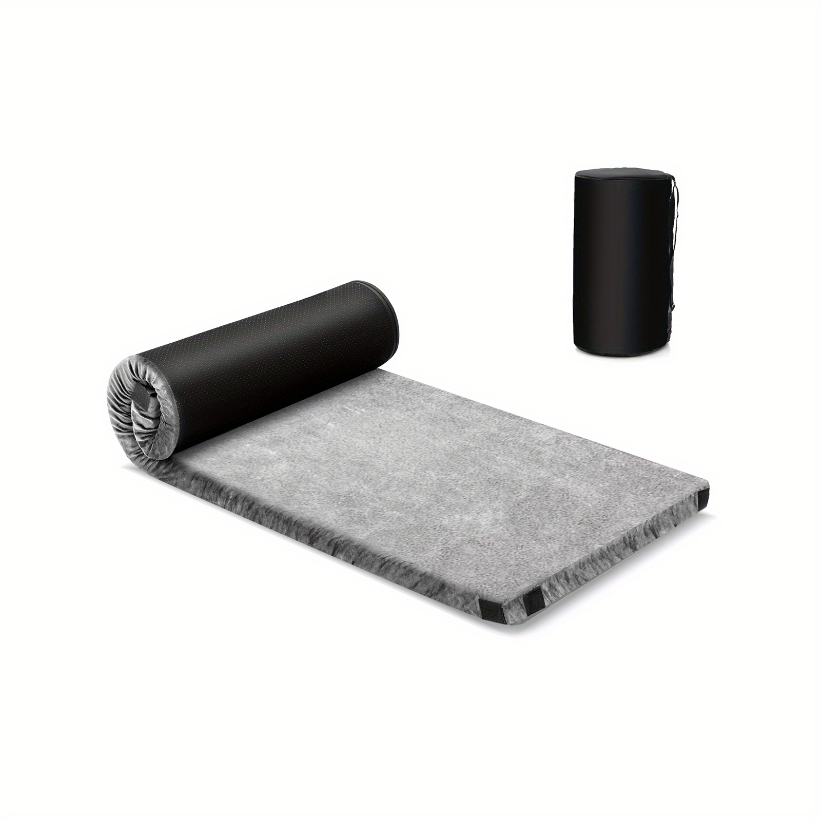 extra thick memory foam camping mattress heavy duty sleeping pad with waterproof surface non slip bottom carry bag large portable mattress for camping home   dual layer foam construction outdoor sleeping   design durable carrying case home sleeping solution   reinforced construction home sleepers