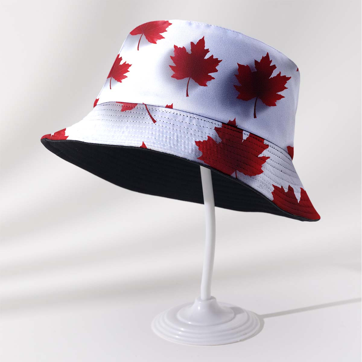 TEMU 1pc Homme Femme Printemps Été Chapeau de Pêcheur Réversible, Casquette de Pêcheur Imprimée Intégralement pour Randonnée Loisirs Cadeau Feuille