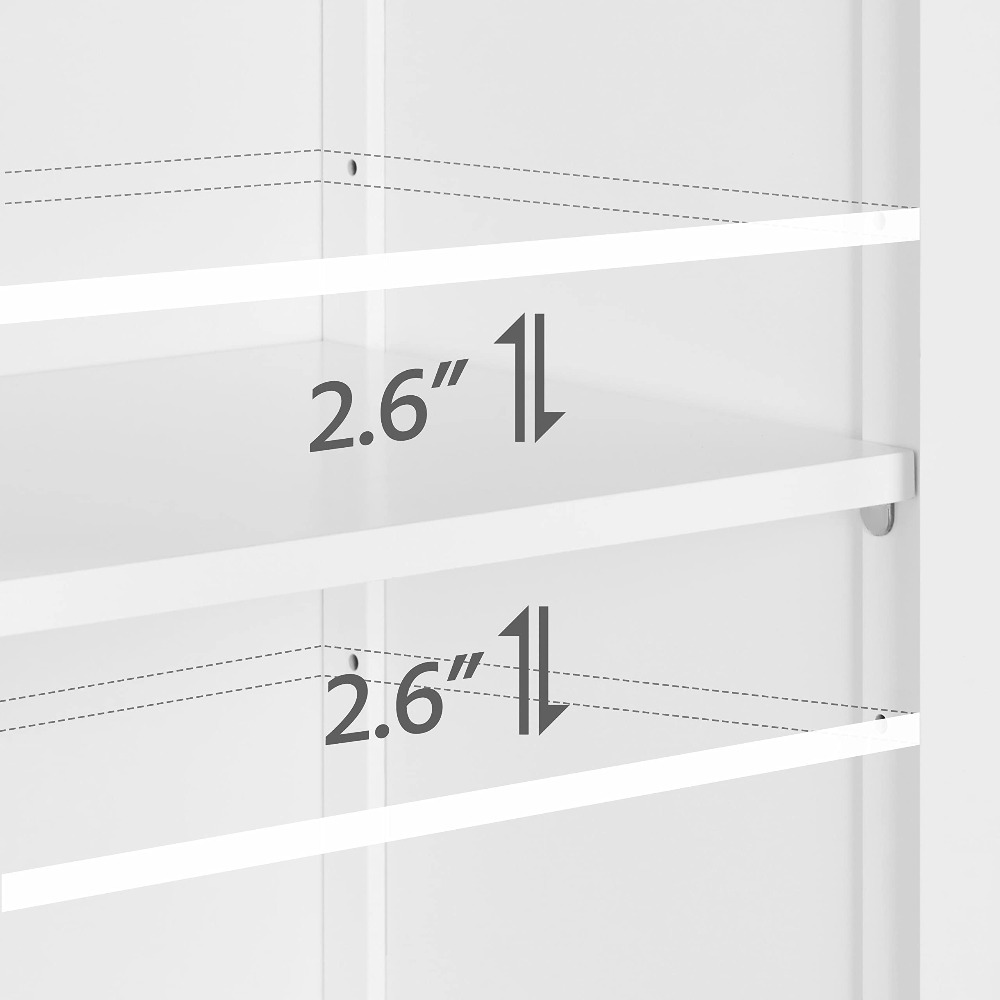 free standing bathroom cabinet with 1 drawer 2 doors and adjustable shelf wooden entryway storage cabinet white Product details 2