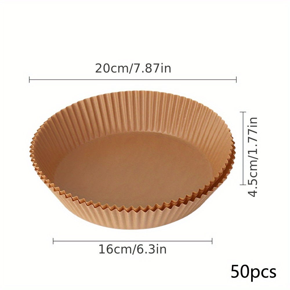 200pcs Non-Stick Air Fryer Liners - Round Paper Baking & Roasting Sheets for Healthier Cooking, Easy Cleanup, Perfect for Chicken, Fries, and Veggies, Air Fryer Accessories