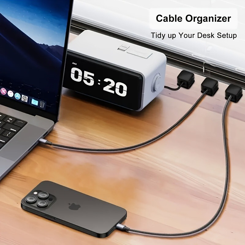 12pcs Cable Clips, Ultimate Cord Holder & Organizer for Home & Office