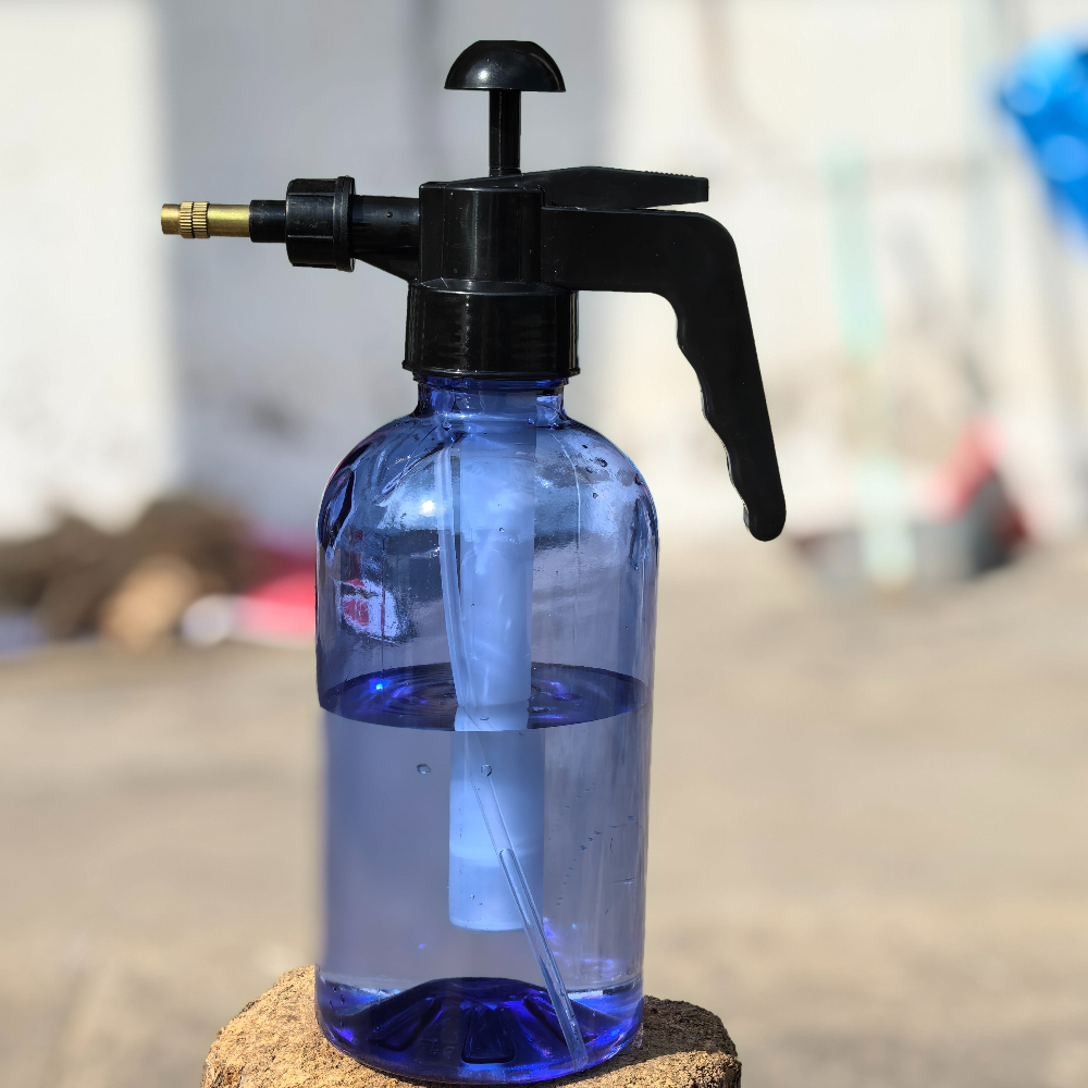 TEMU Botella de spray a presión de 1000 ml, botella de agua de , rociador de presión con boquilla ajustable para jardinería y uso doméstico