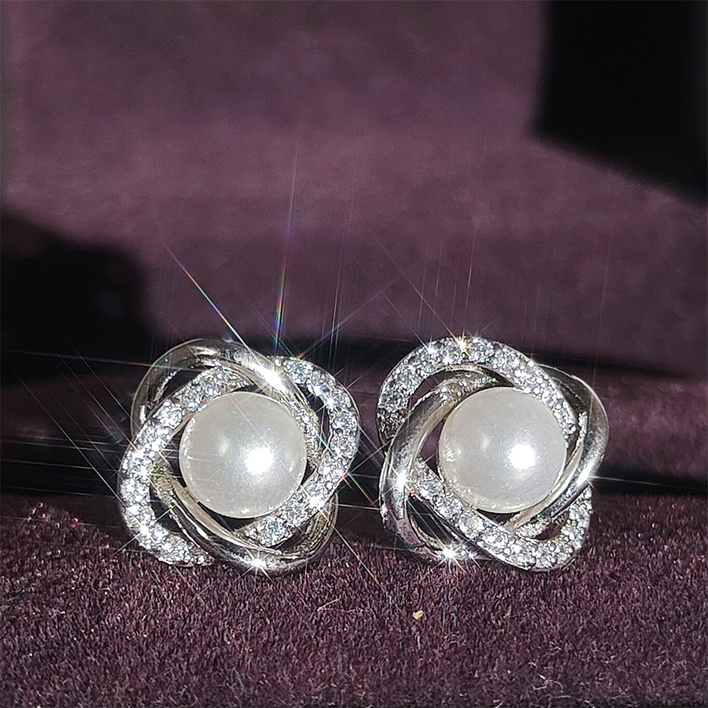 E-shop Luxuriöse elegante Ohrringe für Damen Hochzeit Verlobungsfeier Schmuck Ergänzungen (Ohne Box)