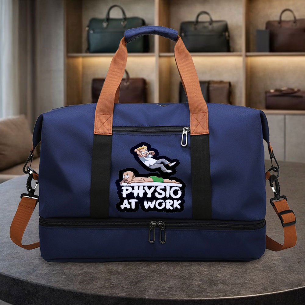 TEMU Physiotherapis Unisex Fitness & Travel Bag - Crossbody Tote With -themed Suitable For Gym, Physical, Short Trips, Shoulder Bag For , Ideal Gift